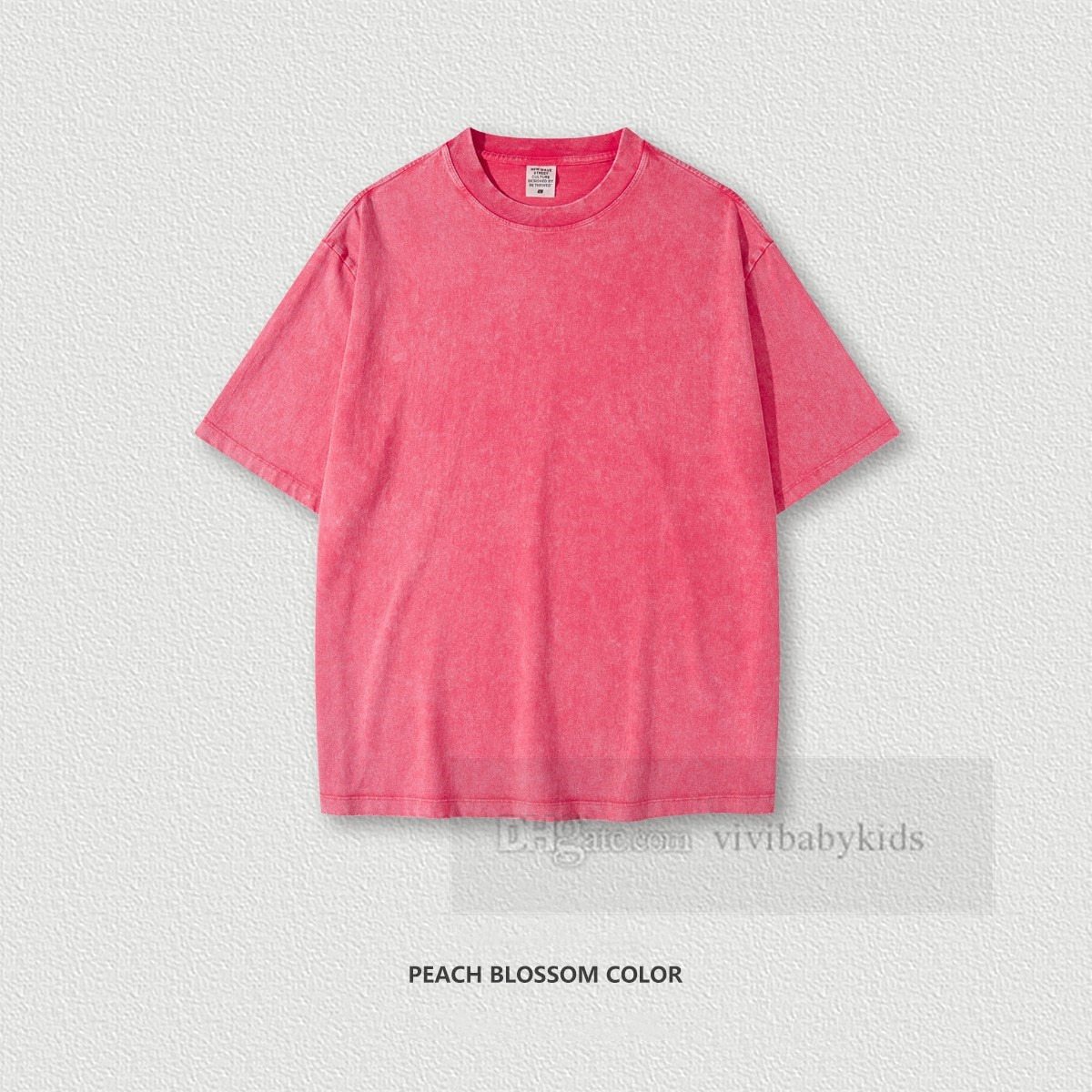 2024夏のキッズワックス印刷Tシャツの女の子の男の子ラウンドカラー襟ティーティーチルドールオールマッチングコットントップス衣類Z5979