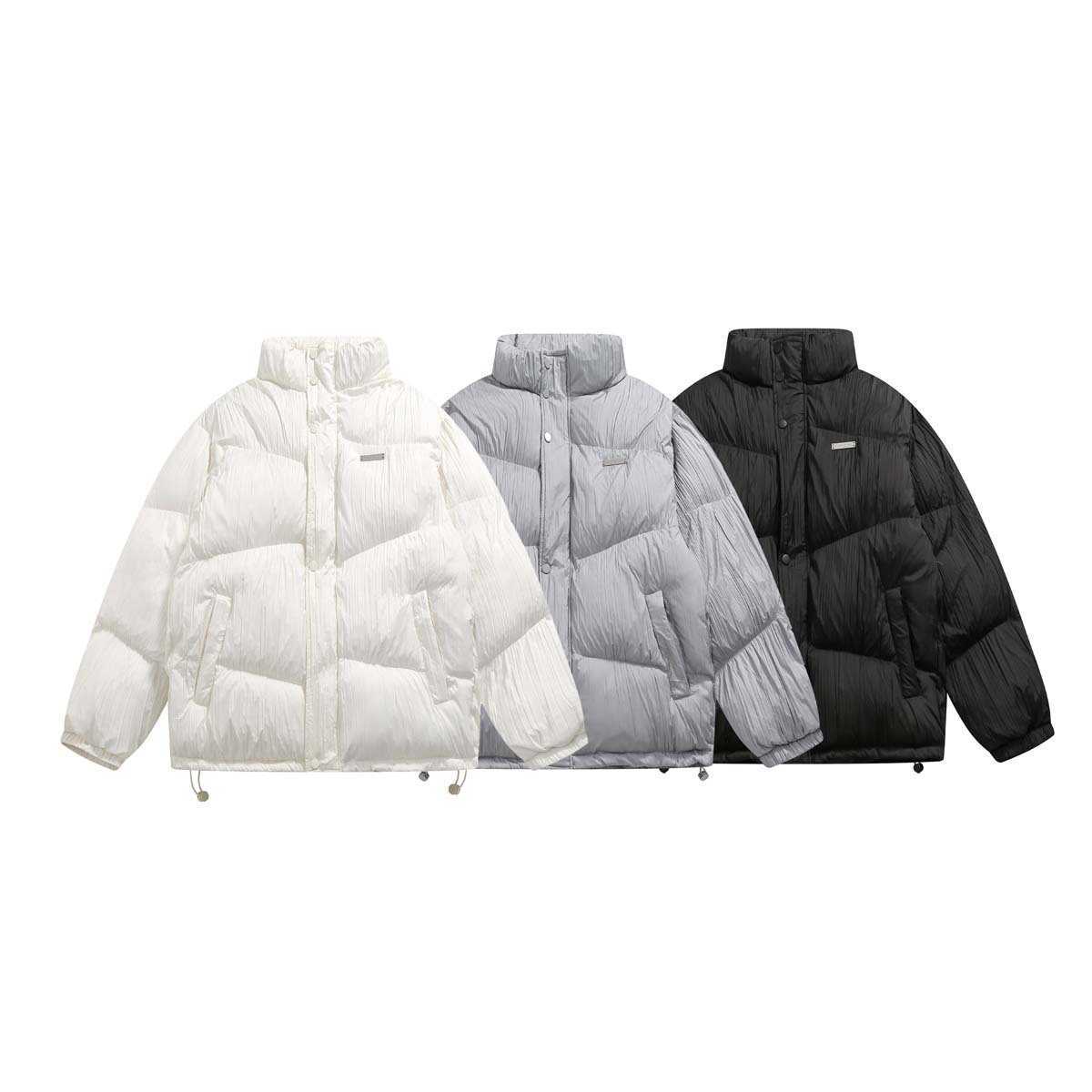 Sweat-shirt à capuche pour hommes, RUIIENRS x FUSEEHO, manteau en coton matelassé irrégulier, tendance, nouvelle collection hiver, MY105