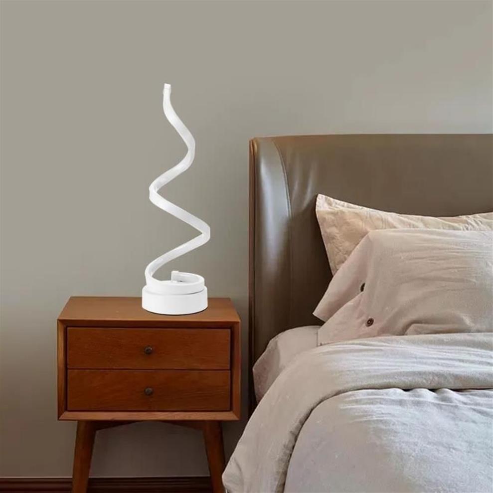 Bordslampor Y8AB Spirai Design Led Desk Lamp Light Dimble Bedside for Bedroom Office Study Room Idea Gift Kid2379