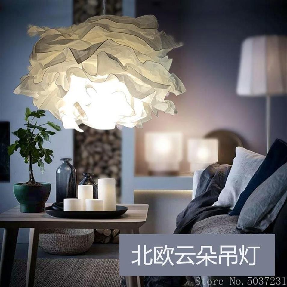 Pendant Lamps Nordic Paper Flower Lamp Creative House Handmade DIY Hanging Bedroom Restaurant Lustre Indoor Lighting Fixture E27Pe2607