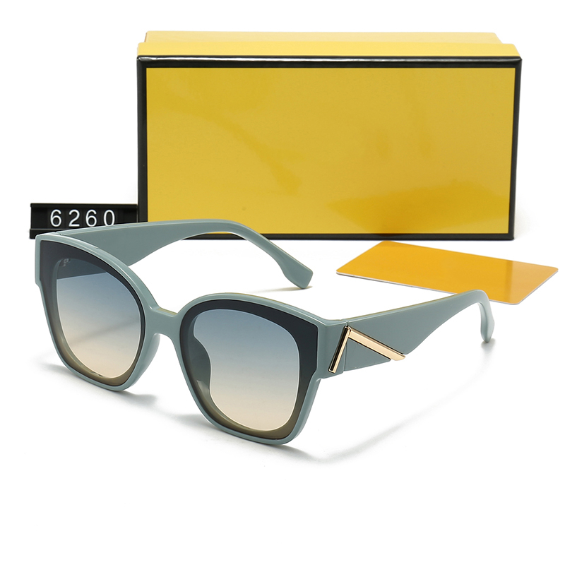 Women's Fashion Sunglasses Designer Sunglass Tide Square Full Frame Mirror Gradient Letter Wide Glasses Legs
