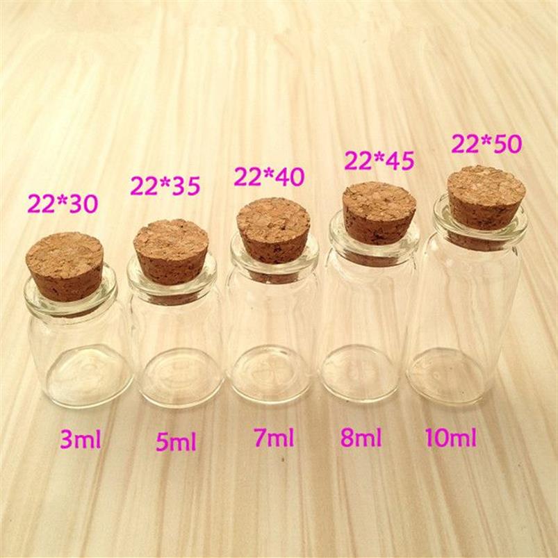 mini bouteille en verre avec bouchon en liège 3 ml 5 ml 7 ml 8 ml 10 ml 15 ml 20 ml pots en verre dans le monde entier242V