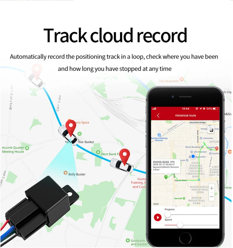 Mini GPS Tracker Car MV730 Hidden Design Cut Off Fuel Locator 9-95V 80mAh Shock Overspeed Alert Free APP