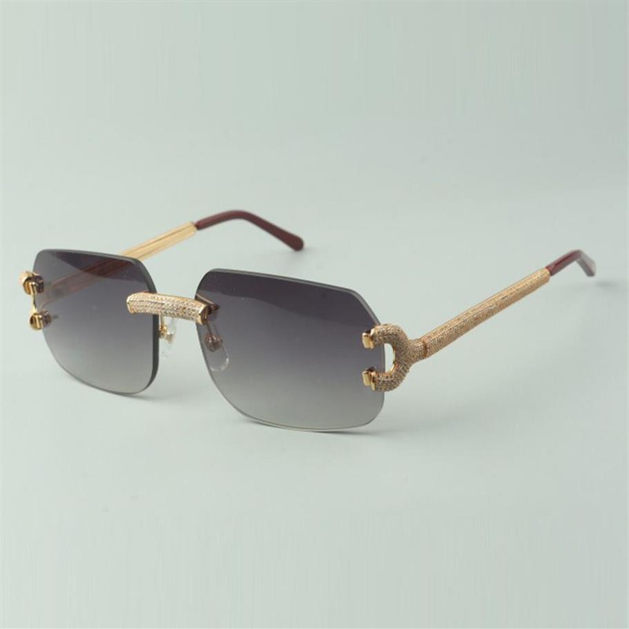 Micro-paved diamond big C sunglasses 8100823 with classic lenses size 56-18-140mm eye-Bridge-Temple290E