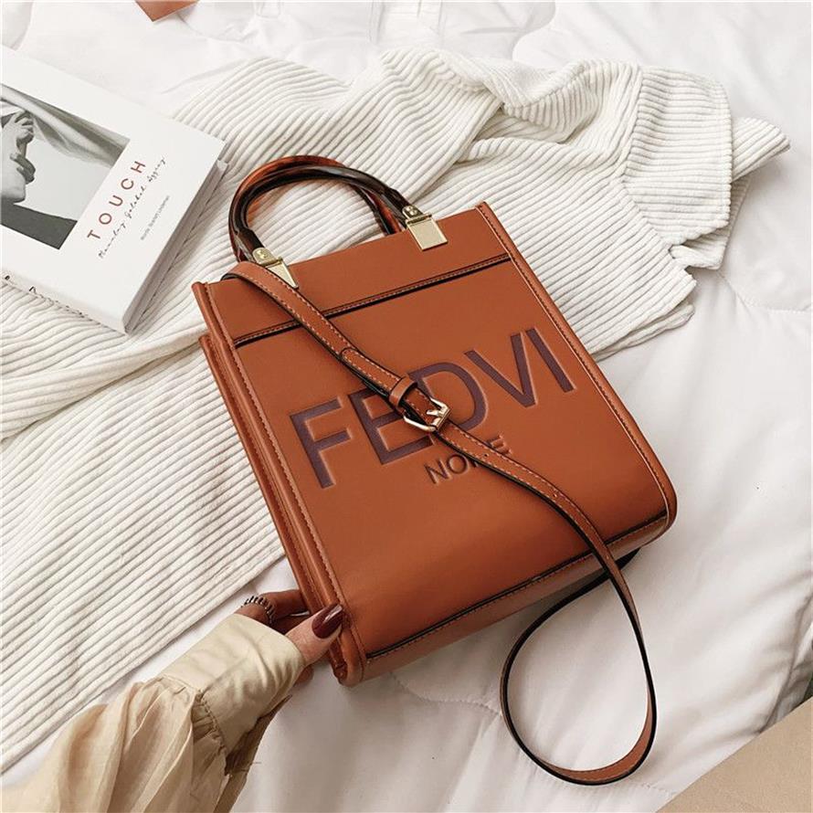 Designer spring new texture style small square fashion hand messenger women's bag Handbags Outlet310H