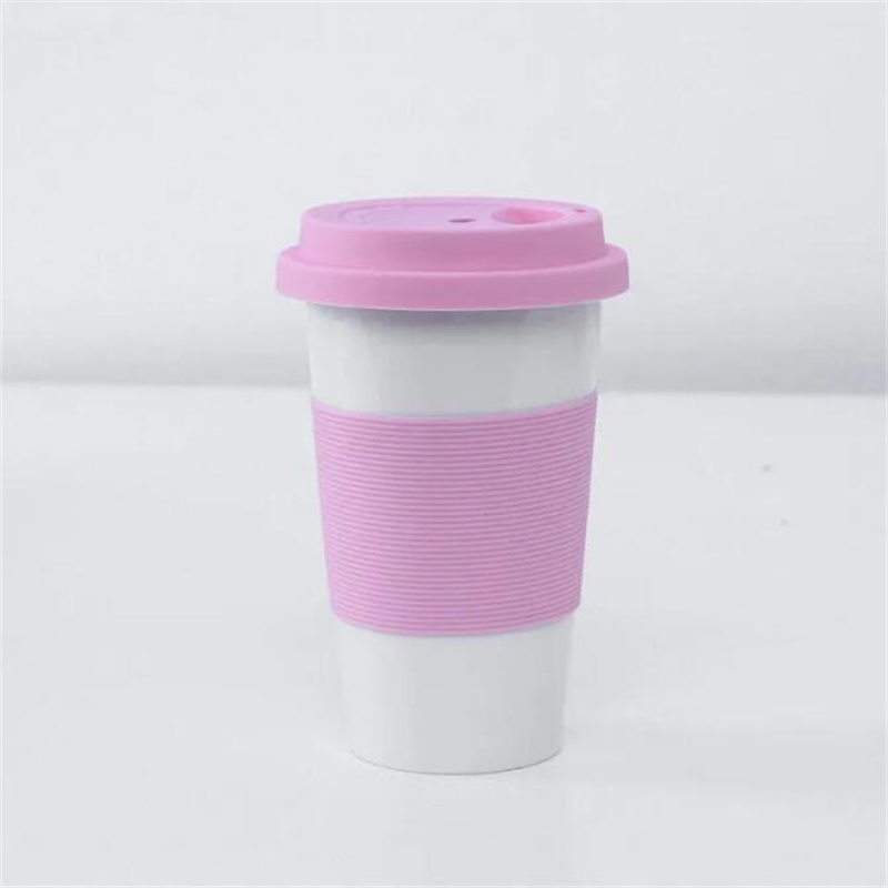 Tasse en céramique anti-repassage en Silicone, tasses en céramique avec couvercles pour café, lait, thé, bouteilles d'eau, pour la maison et la voiture