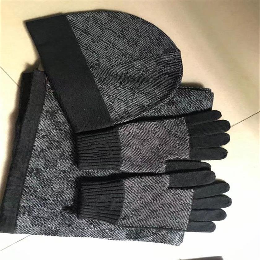 Mode män högkvalitativa hattar halsduk set kvinnor vinter ull halsdukar design sjal hatt ullar beanie wrap313d