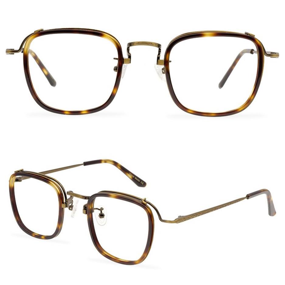 Brand Men Telasses Frame Myopia Eyewear Frame maschile Ottici Ottici Donne Vintage Square Spectacle Frame lenti da prescrizione W319E