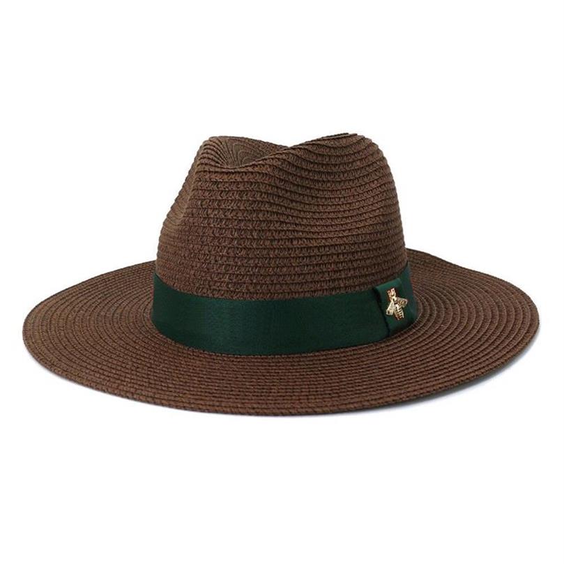 Projektant mody Panama Hat for Men and Women Solid Color Słomowe czapki jazzowe czapki górne czapki Wysokiej jakości rybacki Hat277r