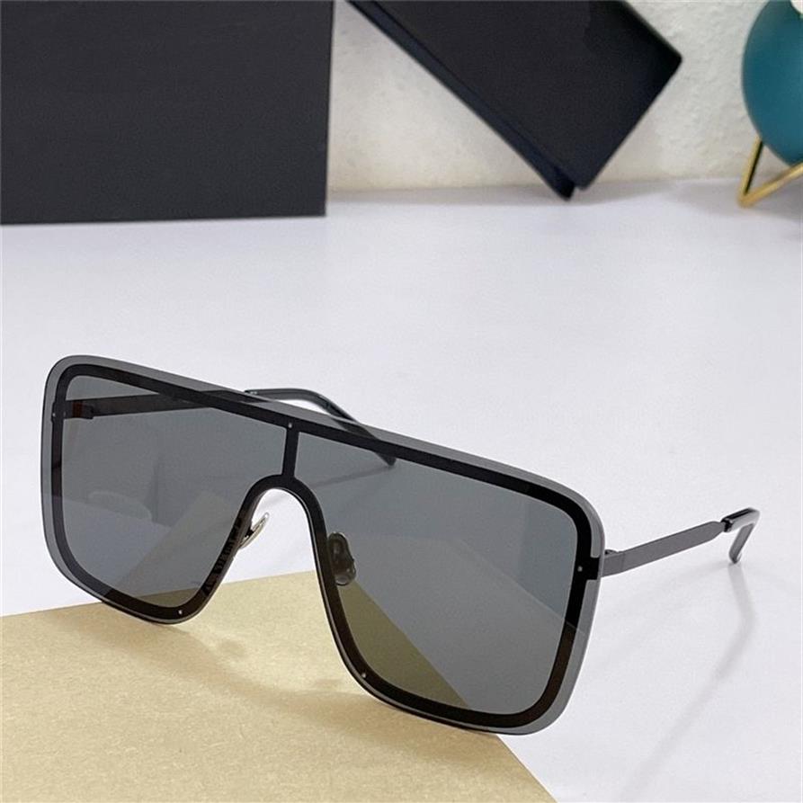 Neue, hochwertige SL364-Sonnenbrille für Damen und Herren, beliebte UV-Schutzlinse mit angeschlossener Linse, Sommerstil, großer quadratischer Metallrahmen, steampun156H