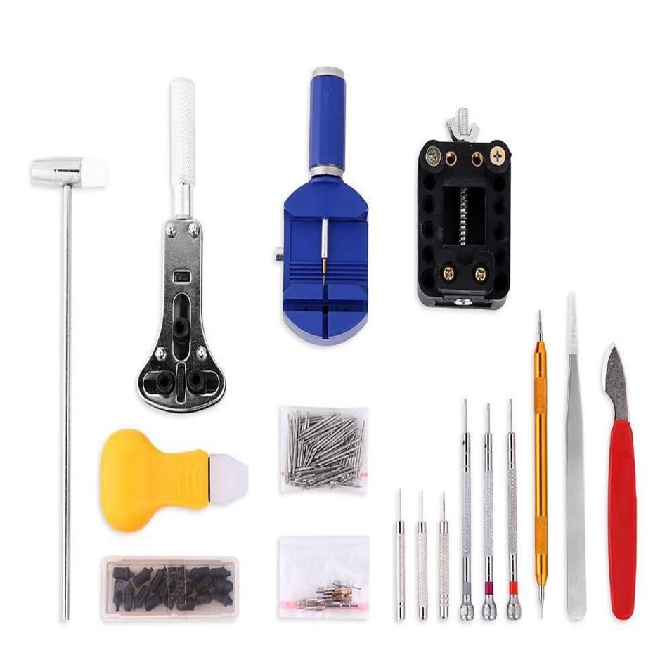 Kits de réparation de montres, Kit d'outils, ouvre-boîtier, lien, dissolvant de barre à ressort, outils d'horloger en métal pour le réglage, Band319w, 147 pièces