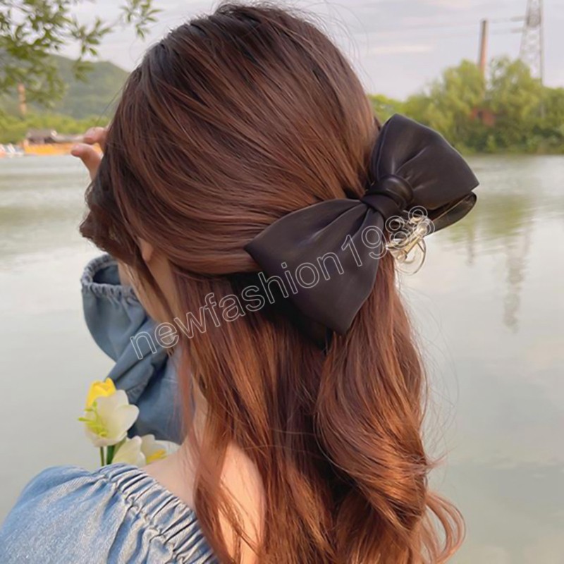 Koreaanse Elegante Haarspelden Mesh Boog Haar Klauwen Vrouwen Meisjes Garen Lint Haar Clip Organza Gedrukt Haaraccessoires