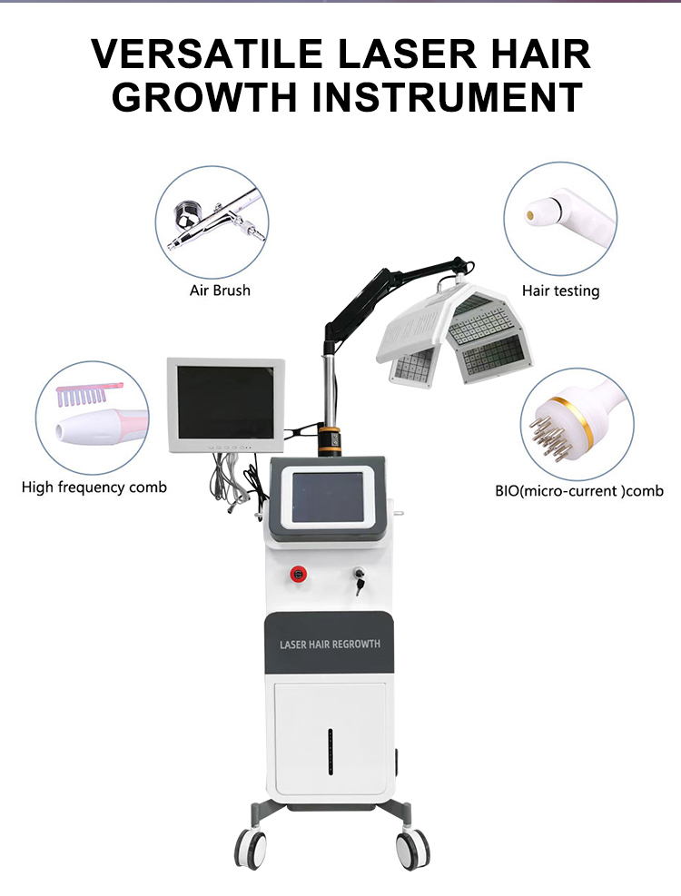 O cabelo profissional do ODM 650nm do OEM cresce o equipamento do tratamento do recrescimento do cabelo do salão de beleza analisador do tratamento do couro cabeludo