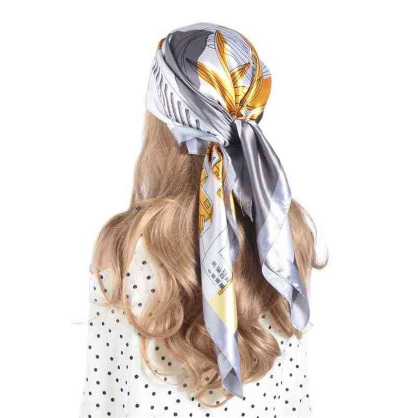 Schals Seidenschal Frühling und Sommer Neuer Stil Accessoires Foulard Satin Bandana Cheveux Hals Hijab Kopftuch Designer J220907282K