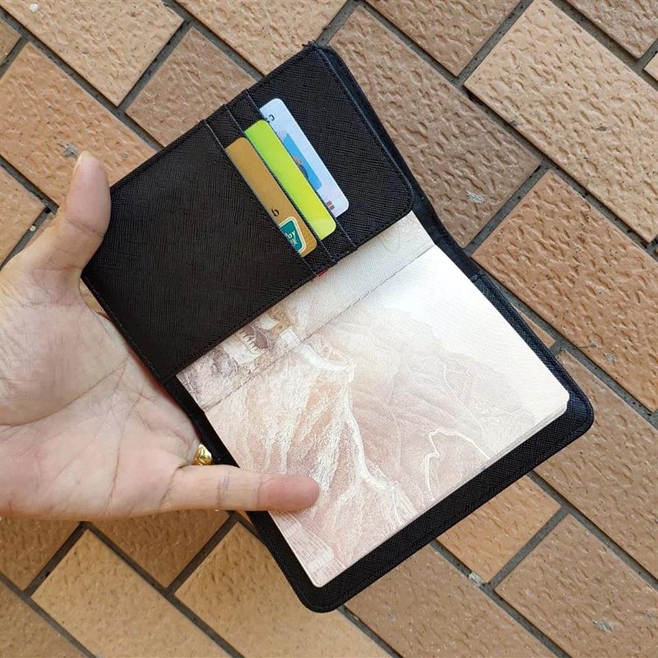 Moda C donna Borsa passaporto modello classico nero PU pacchetto di carte borse portaoggetti uomini e donne articoli WOGUE preferiti Regali VIP214l