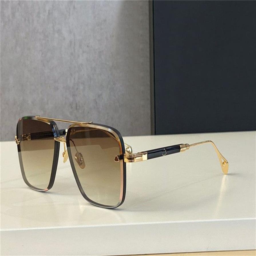 Top Men Glasse the Gen I Designar solglasögon Square K Gold Frame Generös stil avancerad toppkvalitet utomhus UV400-glasögon med Ori242y