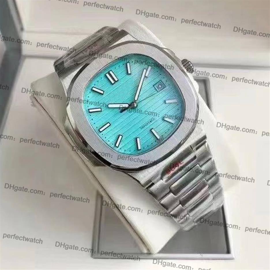 Mens Watch Sky Blue PP Automaic Mechanical Movement Sapphire Crystal Transparent Back 316L Stainless Steel New Styles Male Wristwa307P