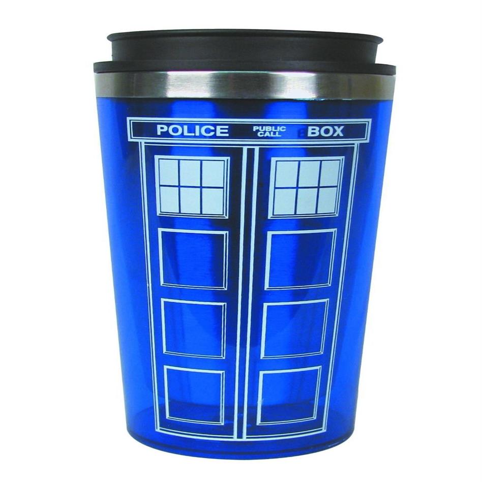 Doctor Dr Who Tardis kaffekopp rostfritt stål interiör termos mugg termomug termocup 450 ml kvalitet 201109290w