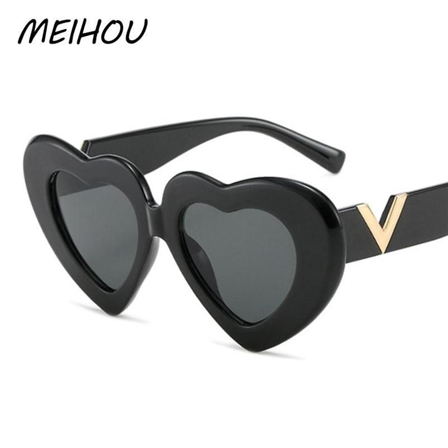 Gafas de sol Amor en forma de corazón Mujeres Moda Retro Ojo de gato Gafas de sol Diseñador Viajes Fiesta Sombras UV400173K