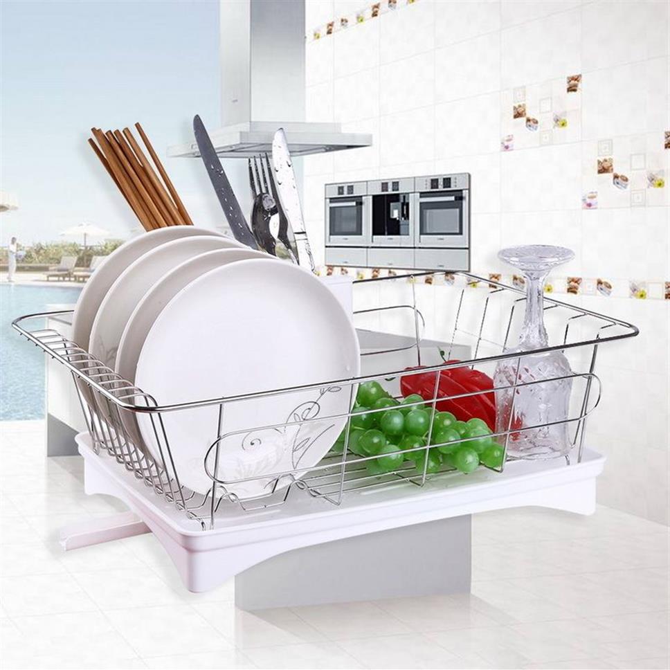 Multifunktionale Edelstahl Dish Rack Platten Schüssel Tasse Trocknen Lagerung Rack Organizer Küche Organizer Lagerung Racks T2004261Q