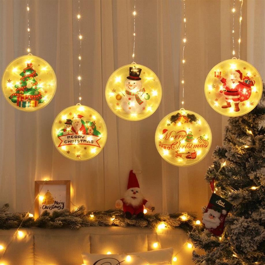 2021 Julleddekorativ Lantern Star Light for Home Room Layout Ornament Christmas Tree Santa Claus Night Light Xmas Pendan266V