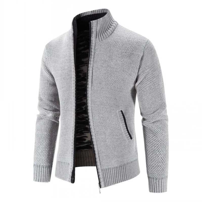 Jaquetas masculinas 2024 cardigan jaqueta masculina outono inverno homem camisola de malha sólida jaquetas casaco quente casual s roupasl231122