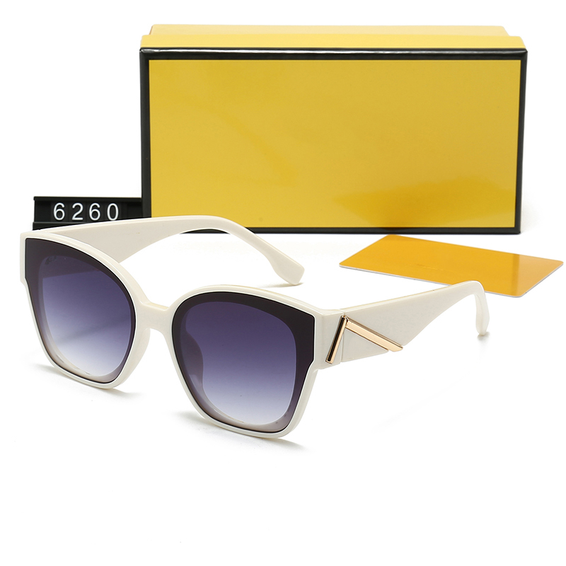Women's Fashion Sunglasses Designer Sunglass Tide Square Full Frame Mirror Gradient Letter Wide Glasses Legs