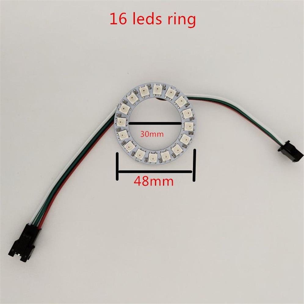 WS2812B Anello 16 24 35 45 bit LED WS2812B SK6812 Anello LED 5050 RGB Dream Color WS2812 IC 5050 RGB indirizzabile integrato DC5V2431