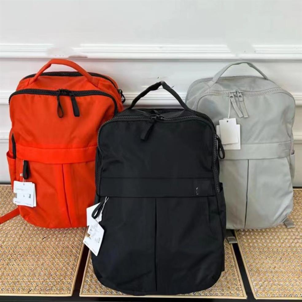 LU Everyday School Back Backpack Yoga Väskor stor kapacitet multifunktionell fitness hela natten festivalväska 23L högkvalitativ urban ba282a