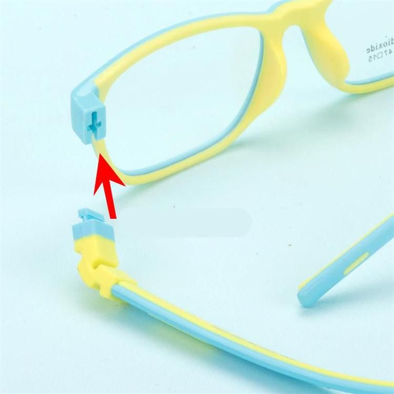 Fashion zonnebrilmonturen Siliconen kinderbrilpoten Klikbare kleurpootjes Paar Meerkleurige optionele accessoiresFashion235B