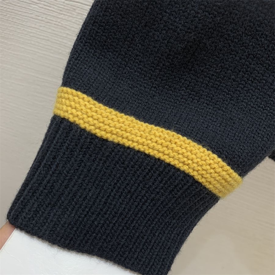 Женский свитер, новый осенне-зимний свободный вязаный топ с V-образным вырезом, высококачественный лоскутный вязаный топ с длинными рукавами