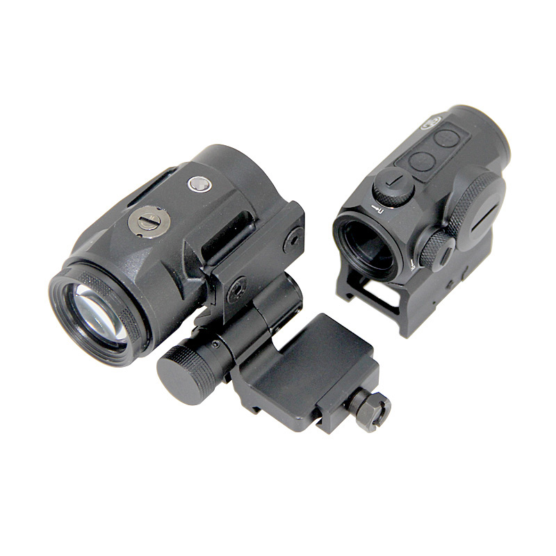 Romeo5 Red Dot Sight 및 Juliet3 3x Hunfier Optics Combo 1x20mm 소형 2 MOA 사냥 범위 전술 망원경 푸시 버튼 마운트와 스페이서