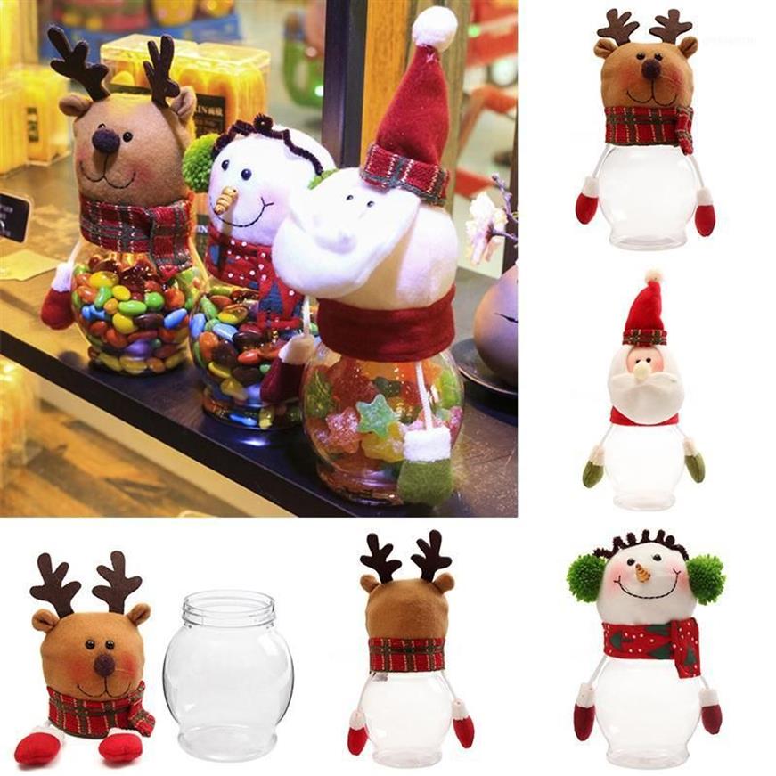 Juldekorationer DIY 2021 Candy Bottle Box Storage Jar Holder Container Xmas Kids Gift Decor12396