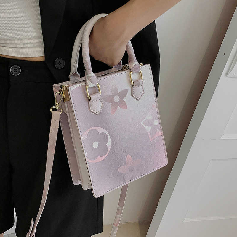 Borsa di moda invernale di lusso 2024 Edizione coreana alla moda da donna Stampata Nuova borsa a tracolla piccola alla moda portatile Netizen Borsa quadrata Premium