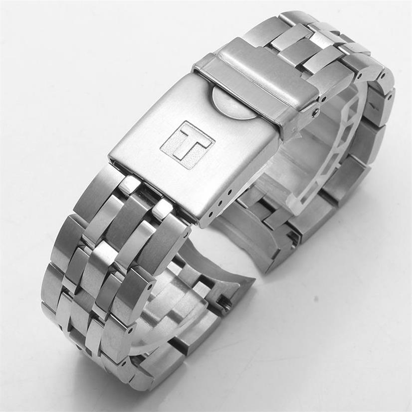 ShengMeirui PRC200 T055417 T055430 T055410 Watchband Watch Parts Male Strip Solid rostfritt stålarmband LJ201124206Z