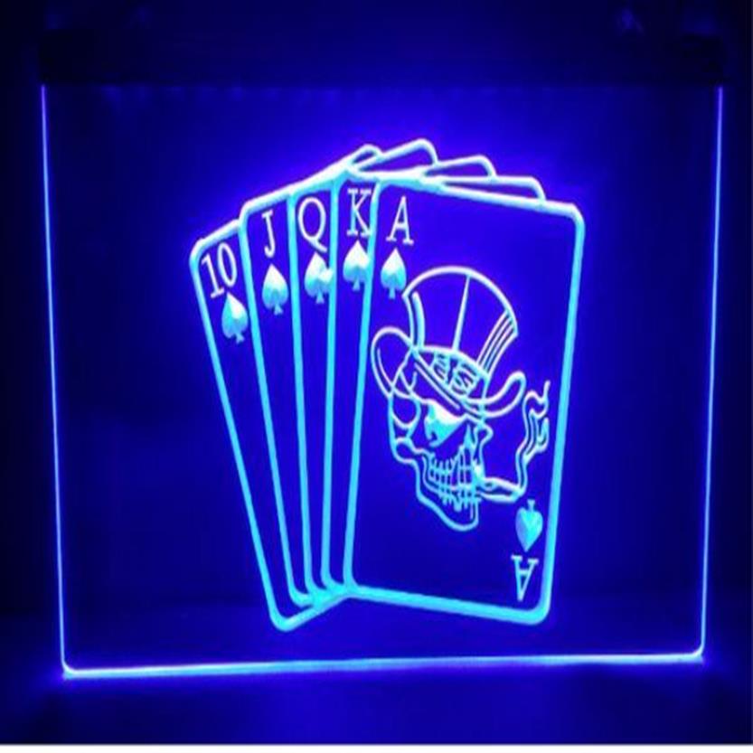 Royal poker beer bar pub LED Neon Light Sign decoração de casa crafts217K