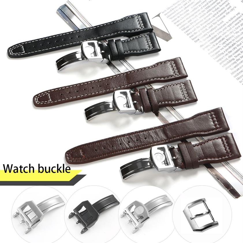 22mm Sports Nylon Leather for IWC Big Pilot Watch Man Waterproof Watch Band Strap Watchband Bracelet Black Blue Brown Man with Too209O