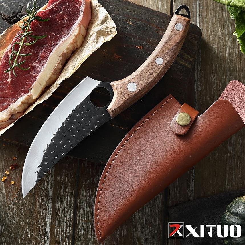 Xituo Kitchen Chef Lnife High Carbon Staloms Stal Ręcznie robione ostre boningowe rybołówstwo lnife noża krojenia noża 282b