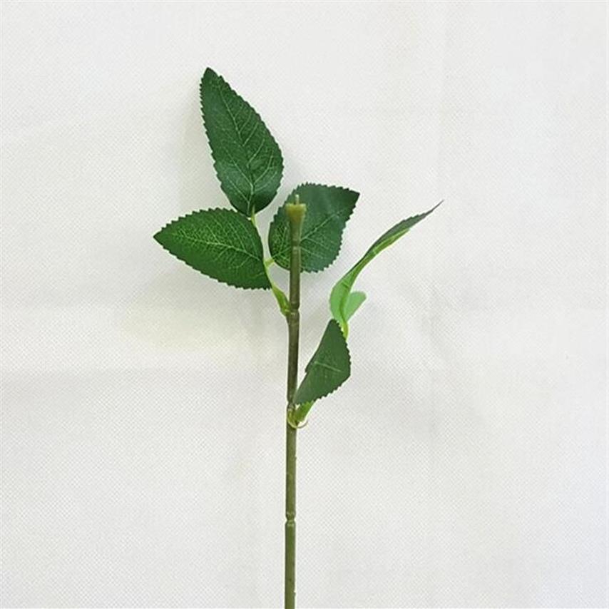 25 cm Artificial rose stems Simulation Of Artificial Plastic Stem Leaves Rose Stem Silk Wedding Decoration Holding a Rose Flower G278V