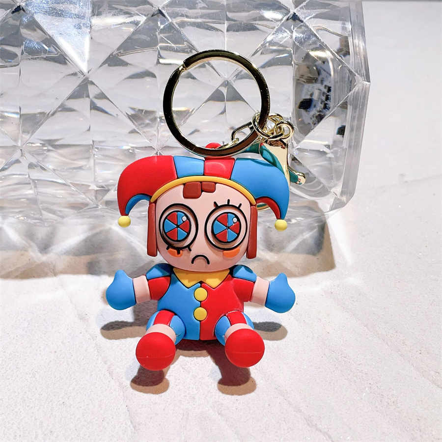 Keychain numérique 3D PVC L'incroyable pendentif de chaîne de clés de poupée en caoutchouc numérique Circus Digital