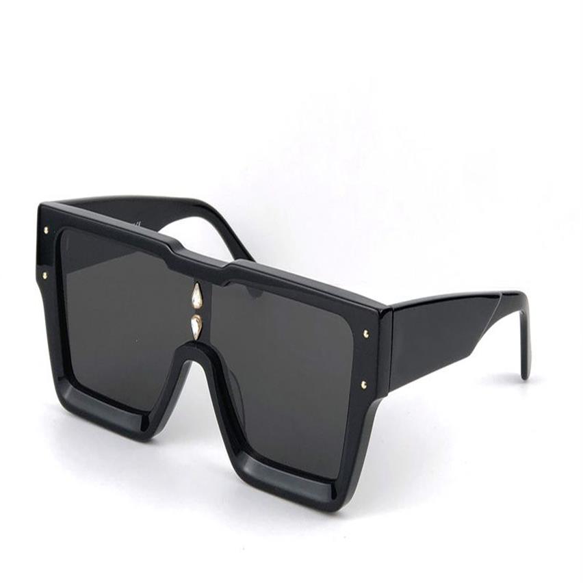 catwalk style fashion sunglasses Z2188 square thick plate frame lens with crystal decoration avant-garde design outdoor uv400 prot274f