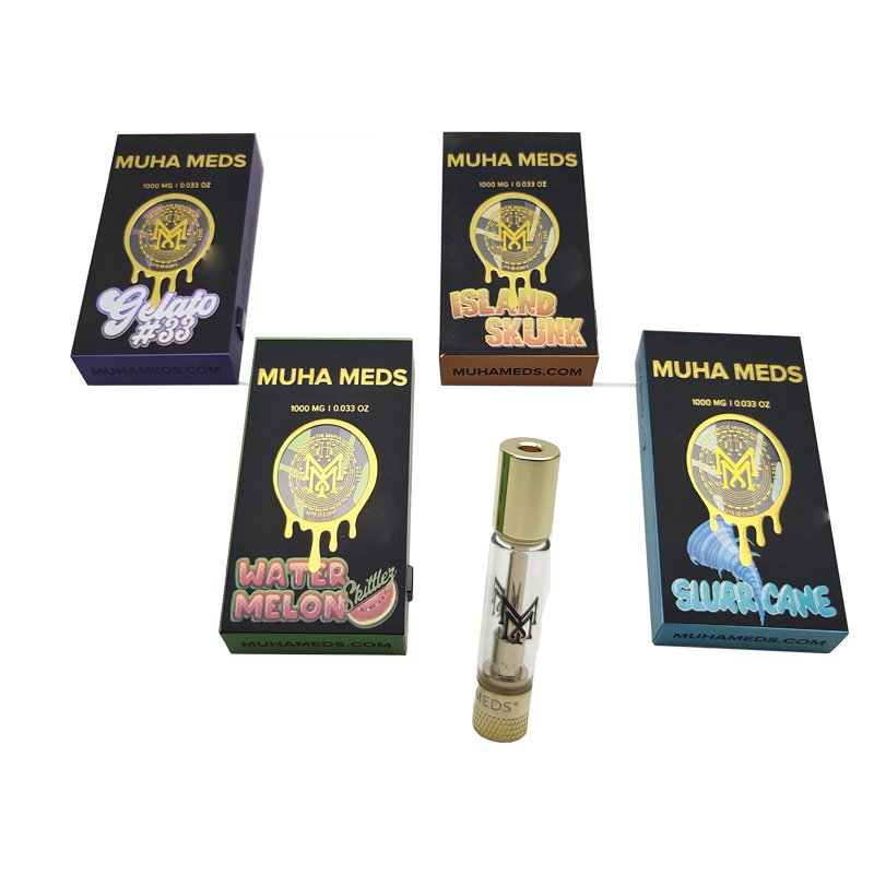 muha meds med vape cartridge vapes carts cartridges vapes atomizers glass tank thick oil snap on wax vaporizer e cigarette 510 thread empty with packaging 1ml