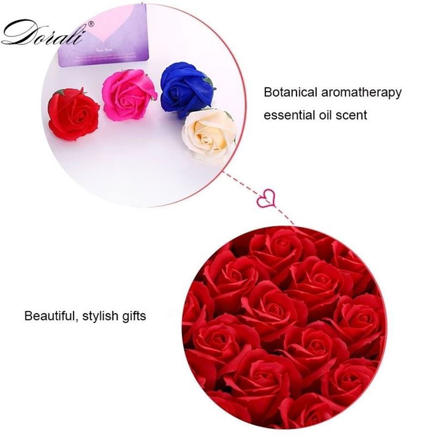 50 pièces artificielle tenant des fleurs Rose savon fleur tête bricolage cadeau pour la saint-valentin fête des mères mariage décor à la maison Scra2809