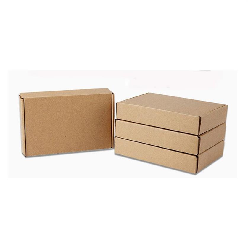 Brown Paper Kraft Box Post Craft Pack Boxes Packaging Storage Kraft Paper Boxes Mailing Gift Boxes for Wedding 210402267w