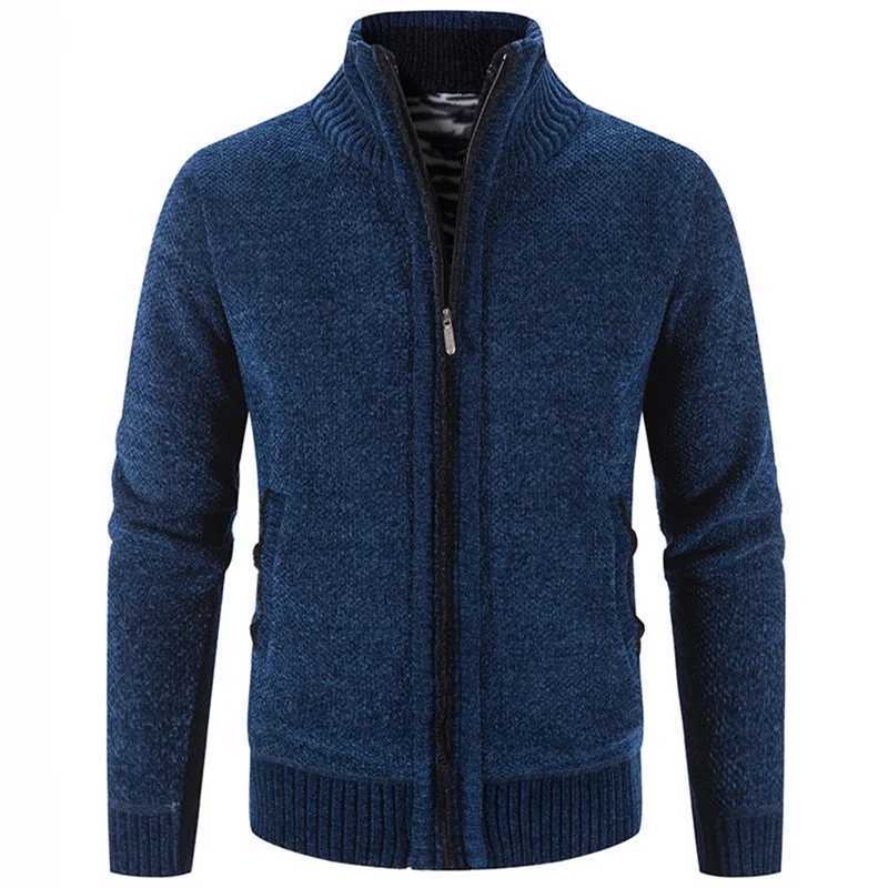 Jaquetas masculinas 2024 cardigan jaqueta masculina outono inverno homem camisola de malha sólida jaquetas casaco quente casual s roupasl231122