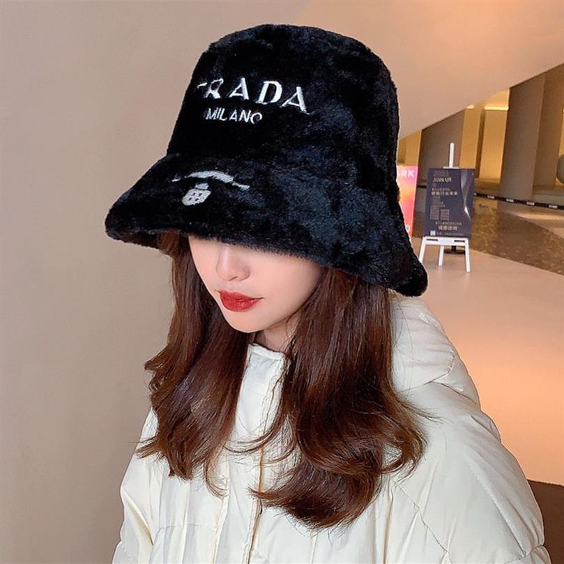 P Fashion Designer Letter winter Bucket Hat For Mens Womens Foldable Caps Black Fisherman hats Folding ladies Bowler Cap256Y