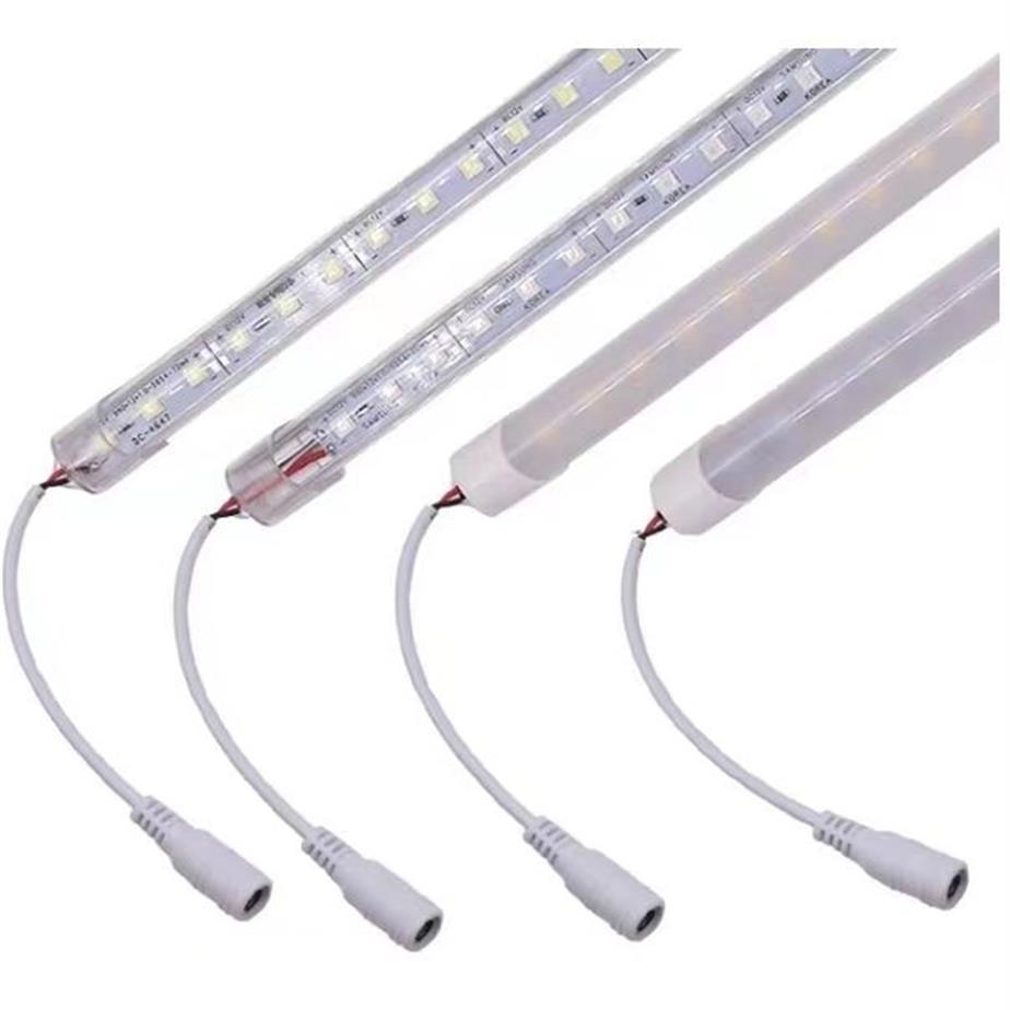 12V LED hårda styva stripstångsbelysningar SMD 5054 Aluminium styv ljus vit varm vit röd blå grön rosa kök belysning281q