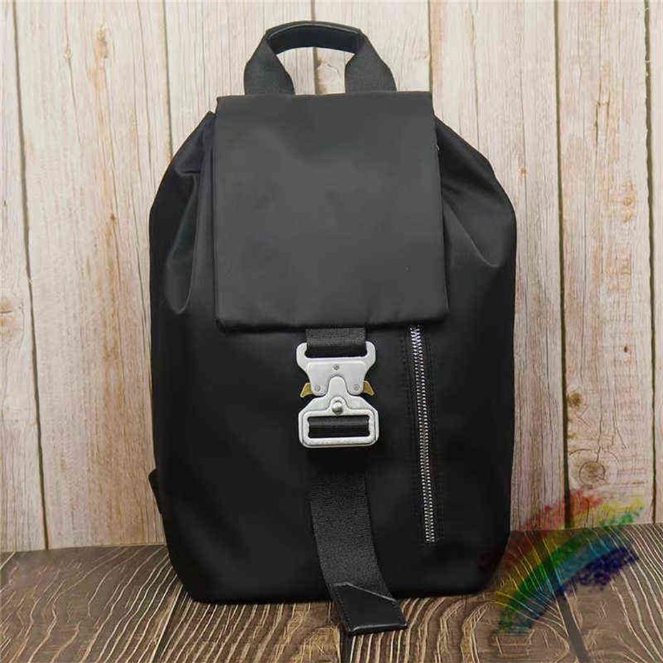 Black Alyx Backpacks Men Women High Quality Bag Adjustable Shoulders 1017 9SM Alyx Bags Etching Buckle T220722276d