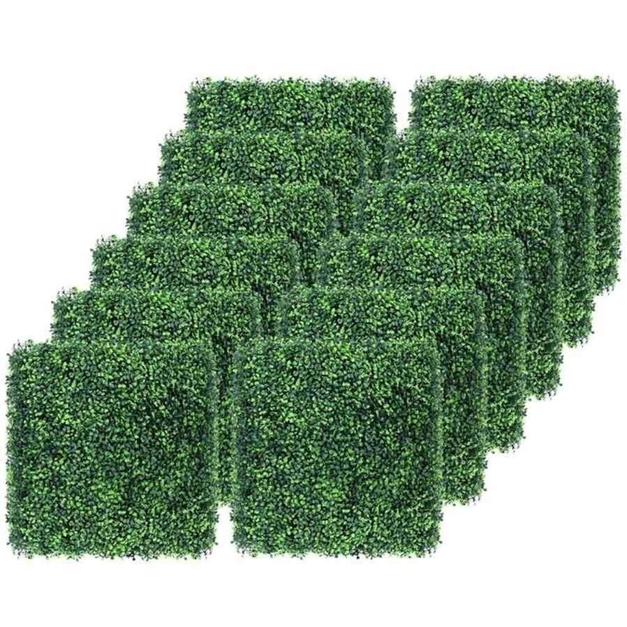 Decorative Flowers & Wreaths Pcs Artificial Boxwood Grass 25x25cm Backdrop Panels Topiary Hedge Plant Garden Backyard Fence Greene2112