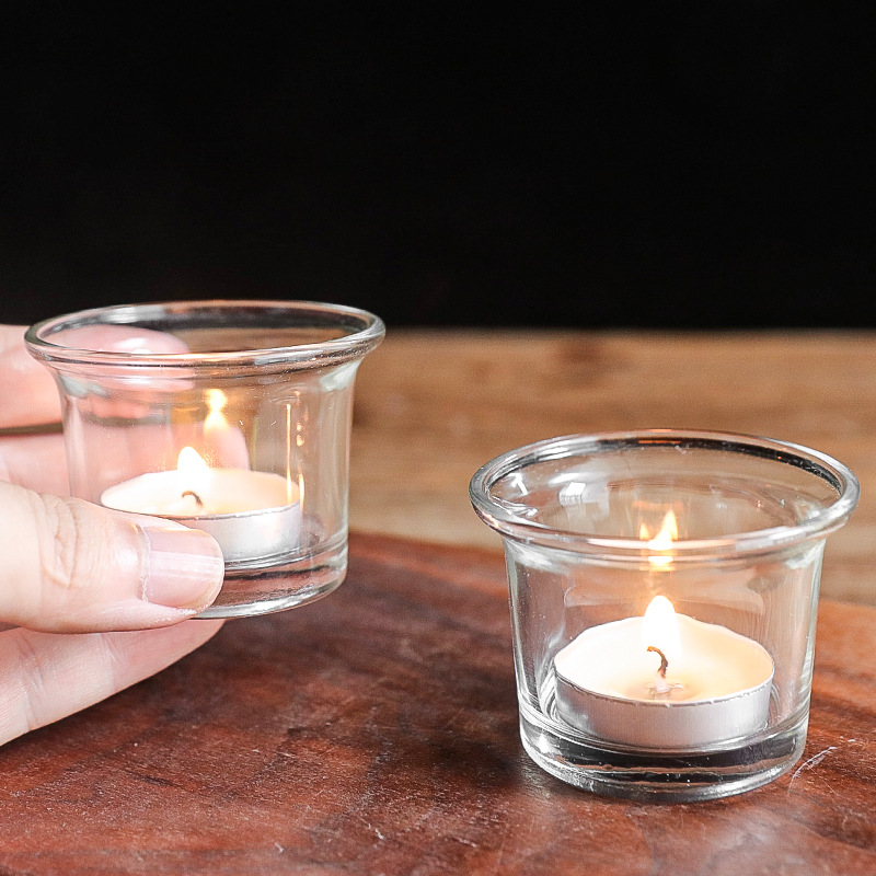 Conjunto de castiçais tealight, castiçais votivos de vidro transparente em massa para decorações de natal, casamento, festa, decoração de casa